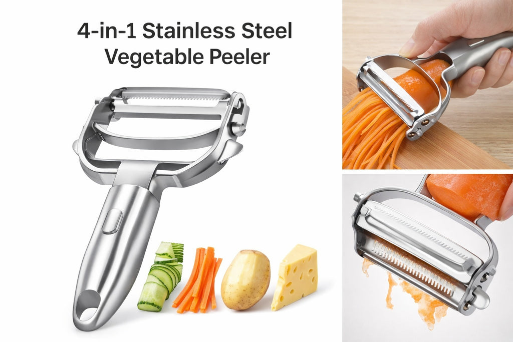 4-in-1 Stainless Steel Vegetable Peeler