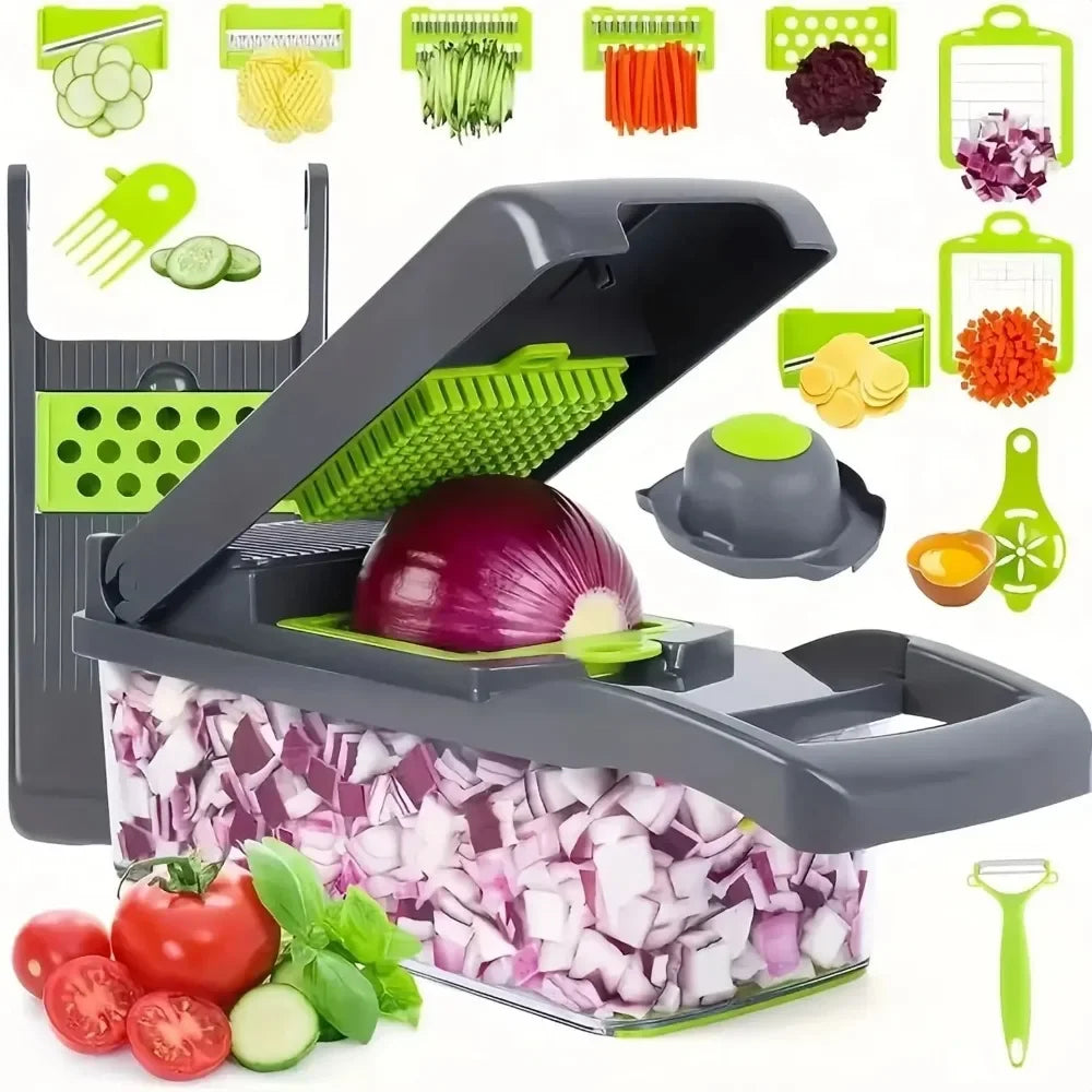 Ultimate 14-in-1 Vegetable Chopper – Slice, Dice & Chop in Seconds
