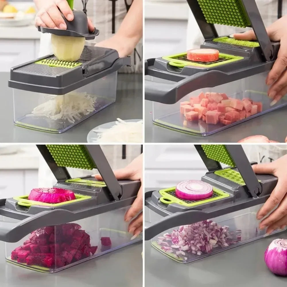 Ultimate 14-in-1 Vegetable Chopper – Slice, Dice & Chop in Seconds