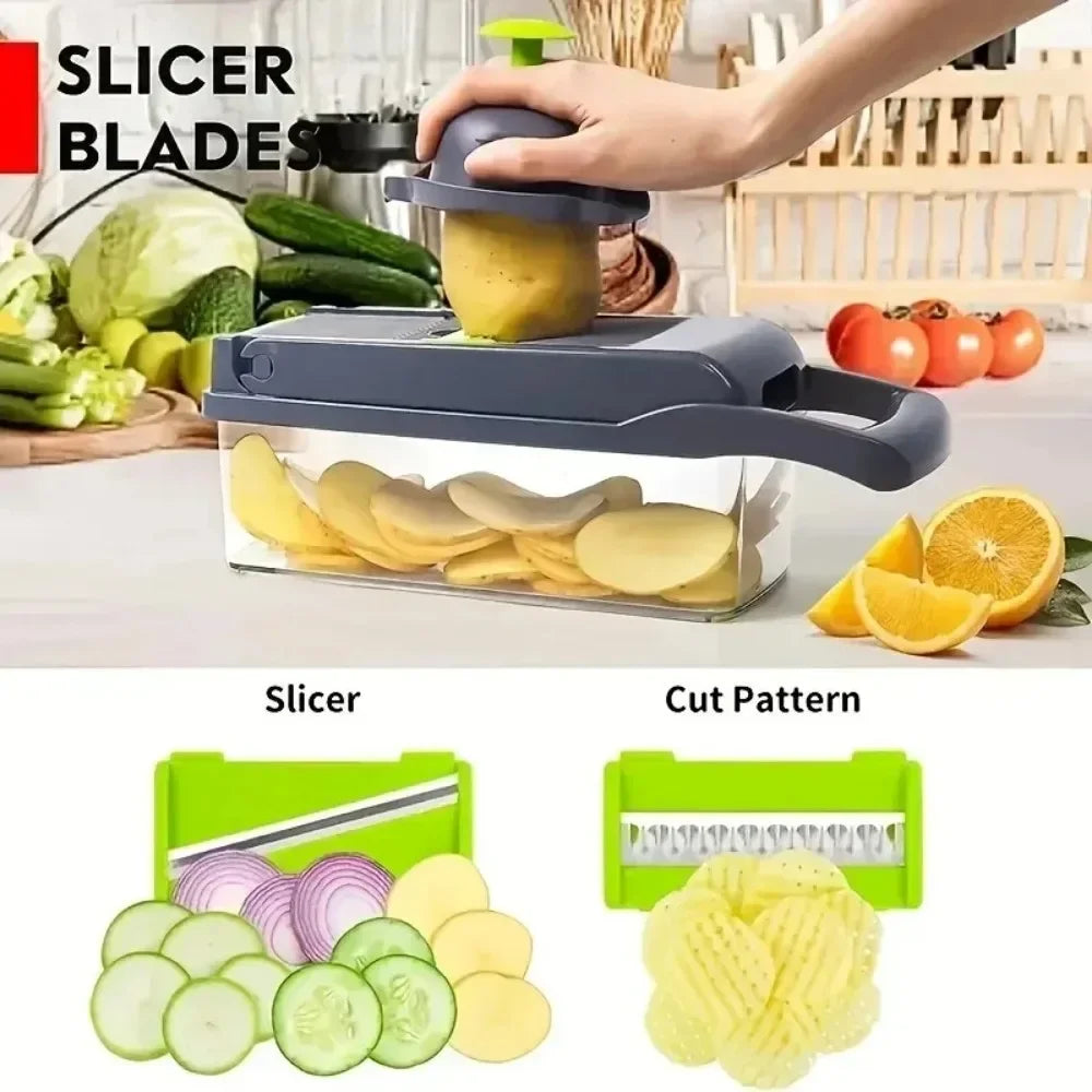 Ultimate 14-in-1 Vegetable Chopper – Slice, Dice & Chop in Seconds